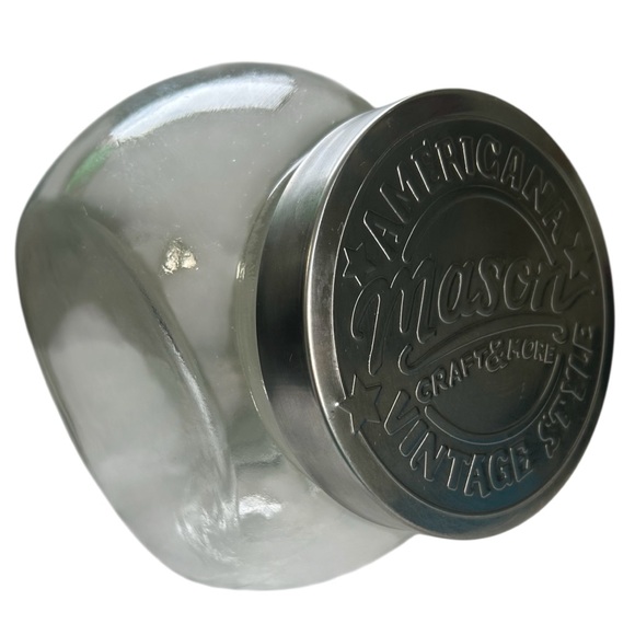 GLASS MASON CANISTER - Picture 1 of 6